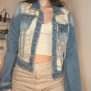 Lace jean jacket - bought in Greece